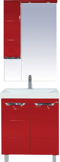 Мебель для ванной Misty Петра 65 красная эмаль фото в интернет-магазине «Wasser-Haus.ru»