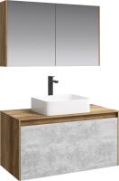 Мебель для ванной Aqwella 5 stars Mobi 100 дуб балтийский, бетон светлый