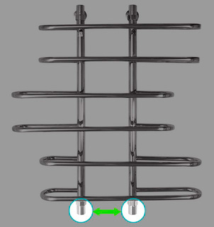 Полотенцесушитель электрический terma pola moa 50x118 хром подключение правое 300w