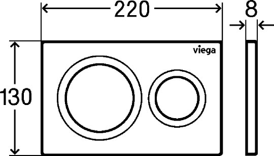 Кнопка смыва Viega Prevista Visign for Style 8610.1 773786 хром матовый фото в интернет-магазине «Wasser-Haus.ru»