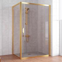 Душевой уголок Vegas Glass ZP+ZPV 140*70 09 05 профиль золото, стекло бронза фото в интернет-магазине «Wasser-Haus.ru»