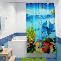Штора для ванной Fora PH14 180х180 см, кораллы фото в интернет-магазине «Wasser-Haus.ru»