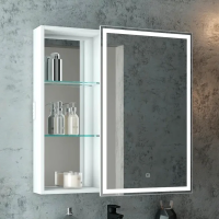 Зеркало-шкаф CONTINENT Aperio R 80х80 с подсветкой фото в интернет-магазине «Wasser-Haus.ru»