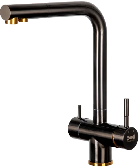 Комплект Мойка кухонная Zorg Inox PVD 4844 grafit + Смеситель Inox SZR-7039 BR/GRAFIT бронза графит фото в интернет-магазине «Wasser-Haus.ru»