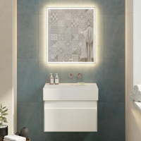 Мебель для ванной Kerama Marazzi Logica 70 подвесная, белоснежная, без отверстий под смеситель фото в интернет-магазине «Wasser-Haus.ru»