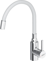 Смеситель для кухни Dorff Logic D3007633 хром, белый, с гибким изливом