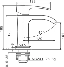 Смеситель для раковины Gappo G07 G1007-1 хром фото в интернет-магазине «Wasser-Haus.ru»