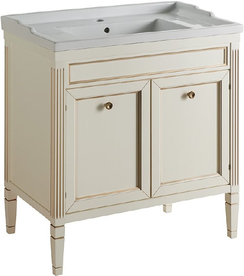 Тумба с раковиной Caprigo Albion Promo 80 bianco antico фото в интернет-магазине «Wasser-Haus.ru»