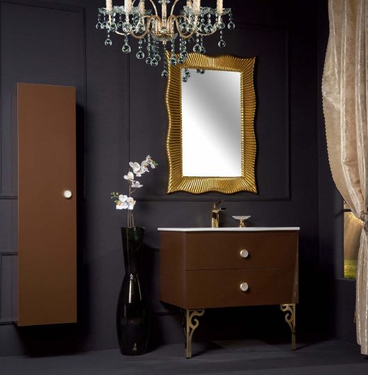 Зеркало Armadi Art NeoArt Soho золото фото в интернет-магазине «Wasser-Haus.ru»