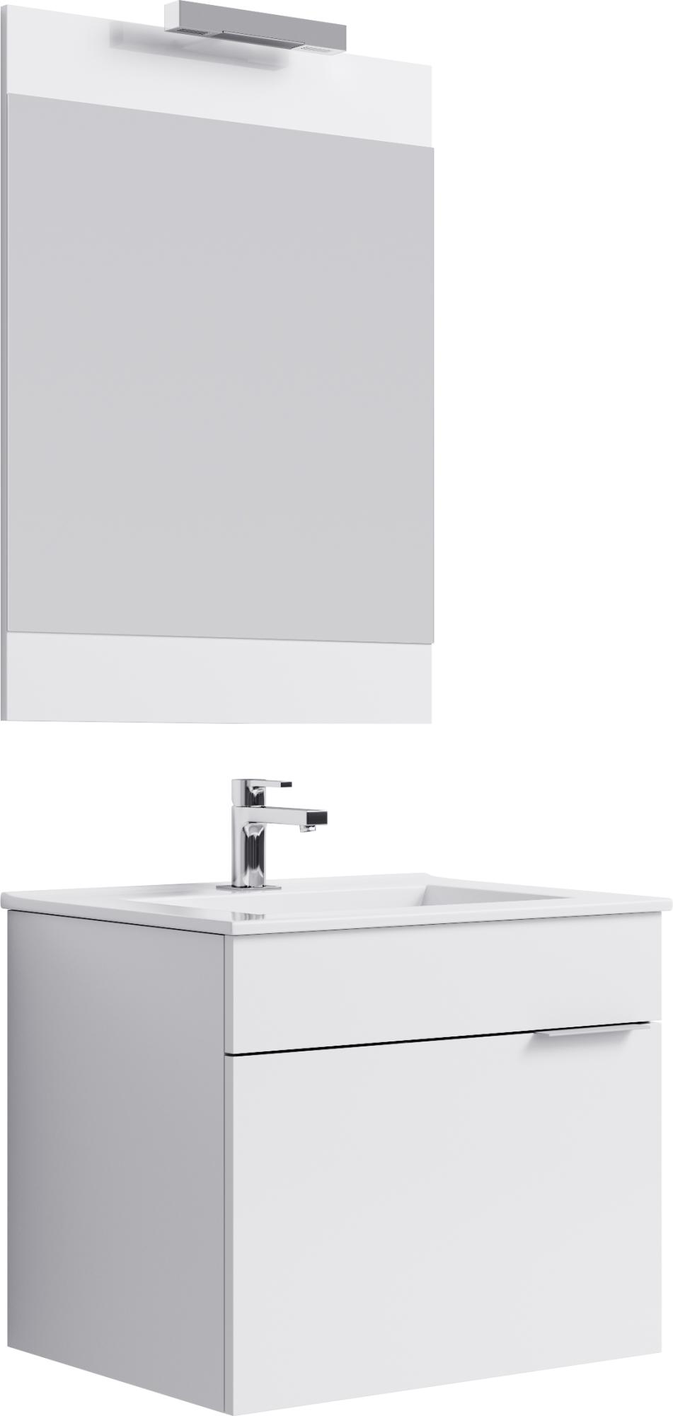 Мебель для ванной Aqwella Brig 60 подвесная, белая фото в интернет-магазине «Wasser-Haus.ru»