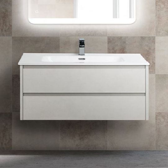 Мебель для ванной BelBagno Kraft 100 pietra bianco фото в интернет-магазине «Wasser-Haus.ru»