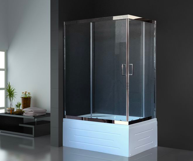 Душевой уголок Royal Bath RB8120BP-T-CH-L с поддоном фото в интернет-магазине «Wasser-Haus.ru»