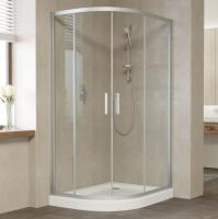 Душевой уголок Vegas Glass ZS-F 110*90 07 01 профиль матовый хром, стекло прозрачное фото в интернет-магазине «Wasser-Haus.ru»