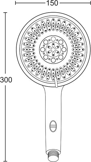 Душевая лейка Argo Lara AGD 20.1507 B фото в интернет-магазине «Wasser-Haus.ru»