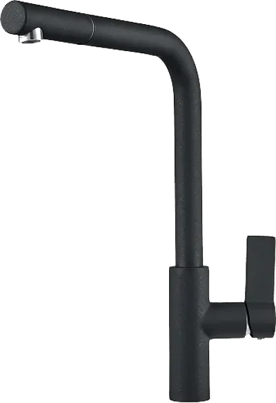 Комплект Мойка кухонная Granula Kitchen Space KS-7302 шварц + Смеситель GR-2502 шварц фото в интернет-магазине «Wasser-Haus.ru»