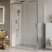 Душевой уголок BelBagno Luce AH-1-130/90-C-Cr стекло прозрачное фото в интернет-магазине «Wasser-Haus.ru»