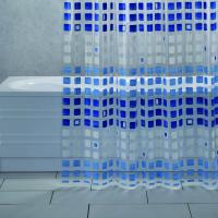 Штора для ванной Bacchetta Murano 180x200 синяя фото в интернет-магазине «Wasser-Haus.ru»