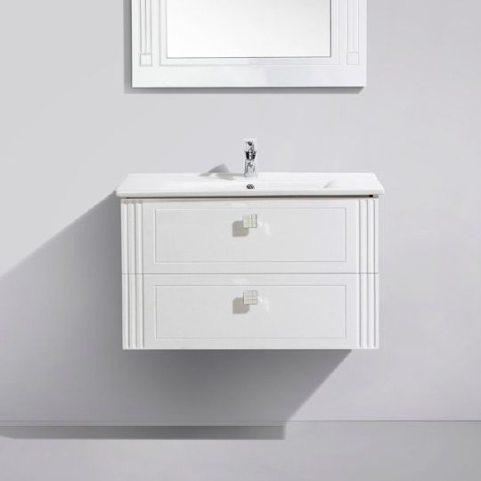 Мебель для ванной BelBagno Atria 83 bianco lucido 2 ящика фото в интернет-магазине «Wasser-Haus.ru»