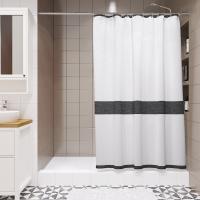 Штора для ванной Fora FOR-STN204BL 180x180, белая/темно-серая фото в интернет-магазине «Wasser-Haus.ru»