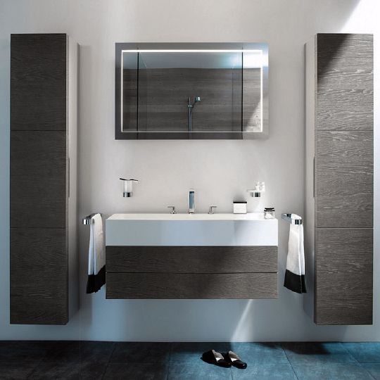 Мебель для ванной Keuco Edition 300 белая/шпон дуба 95 см фото в интернет-магазине «Wasser-Haus.ru»