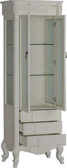 Шкаф-пенал Demax Луизиана blanco фото в интернет-магазине «Wasser-Haus.ru»