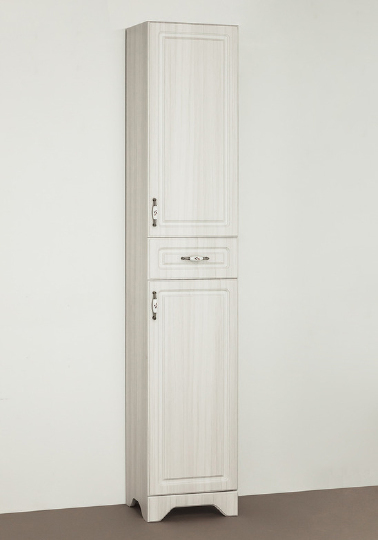 Шкаф-пенал Style Line Олеандр-2 36 Люкс, рельеф пастель фото в интернет-магазине «Wasser-Haus.ru»