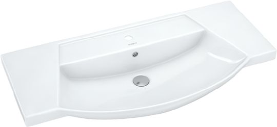 Мебель для ванной Misty Монро 95 подвесная, белая фото в интернет-магазине «Wasser-Haus.ru»