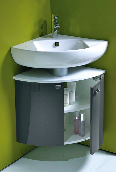 Мебель для ванной Jacob Delafon Odeon Up серый антрацит, угловая фото в интернет-магазине «Wasser-Haus.ru»