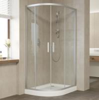 Душевой уголок Vegas Glass ZS-F 100*80 07 01 профиль матовый хром, стекло прозрачное фото в интернет-магазине «Wasser-Haus.ru»