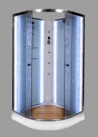 Душевая кабина DTO Em EM1590 N LED гм 90 x 90 см, без крыши, с Led подсветкой, с гидромассажем фото в интернет-магазине «Wasser-Haus.ru»