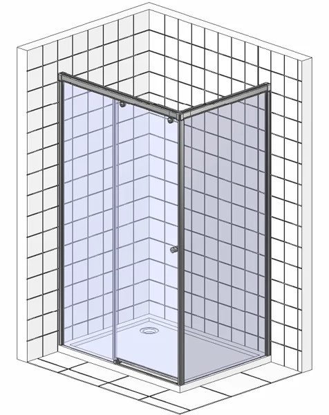 Душевой уголок Good Door Idea WTW+SP 110х80 см, профиль хром фото в интернет-магазине «Wasser-Haus.ru»