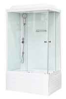 Душевая кабина Royal Bath  RB 8100BP5-WT (белое/прозрачное) левая фото в интернет-магазине «Wasser-Haus.ru»