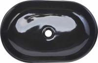 Раковина beWash Bogen 88601006 60 см без отверстия под смеситель черная глянцевая
