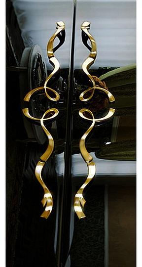 Шкаф-пенал Clarberg Due Amanti 25 черный, ручки золото фото в интернет-магазине «Wasser-Haus.ru»