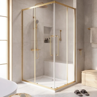 Душевой уголок Cezares Relax RELAX-304-AH-2-120/90-C-BORO 120x90, профиль брашированное золото фото в интернет-магазине «Wasser-Haus.ru»