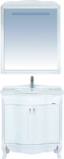 Зеркало Misty Дайна 85 белое, с подсветкой фото в интернет-магазине «Wasser-Haus.ru»