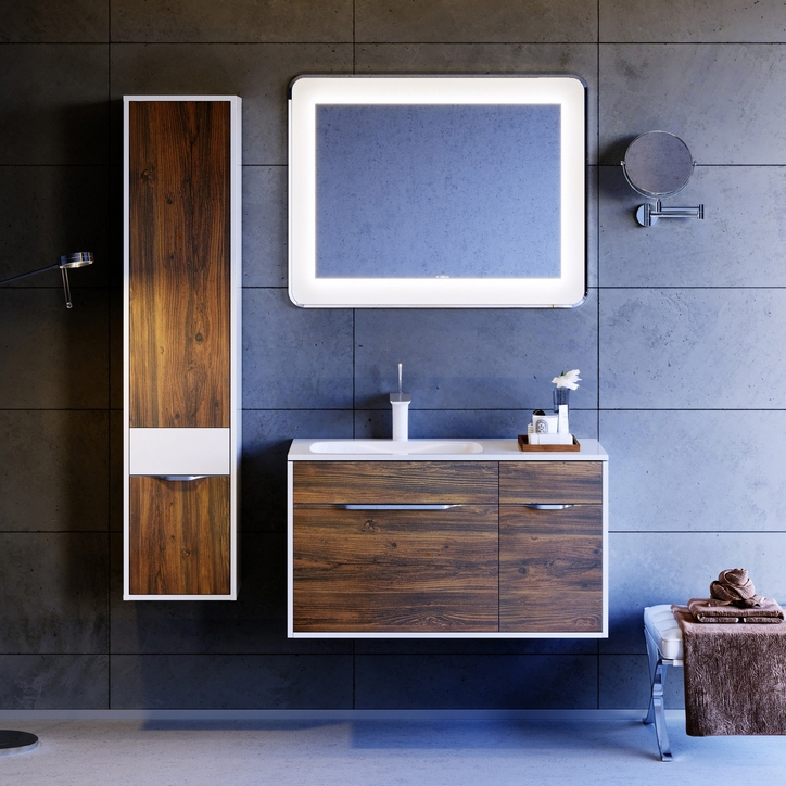 Мебель для ванной Aqwella 5 stars Malaga 90 L крафт темный фото в интернет-магазине «Wasser-Haus.ru»