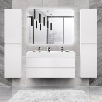 Мебель для ванной Cezares Molveno 46 120 bianco ghiaccio, с раковиной Cezares CZR-MIL-120-2-LVB фото в интернет-магазине «Wasser-Haus.ru»