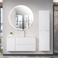Мебель для ванной комнаты BelBagno Etna 100 R 2 ящика, дверца, bianco lucido фото в интернет-магазине «Wasser-Haus.ru»