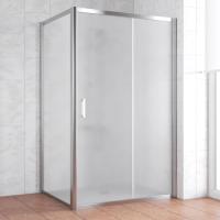 Душевой уголок Vegas Glass ZP+ZPV 120*90 08 10 профиль глянцевый хром, стекло сатин фото в интернет-магазине «Wasser-Haus.ru»
