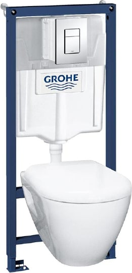 Комплект Grohe Solido 39186000 подвесной унитаз + инсталляция + кнопка фото в интернет-магазине «Wasser-Haus.ru»