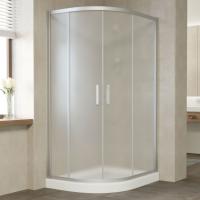 Душевой уголок Vegas Glass ZS-F 110*90 07 10 профиль матовый хром, стекло сатин фото в интернет-магазине «Wasser-Haus.ru»