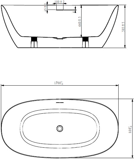 Акриловая ванна Art&Max Genova 170х80 фото в интернет-магазине «Wasser-Haus.ru»