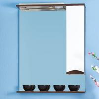 Зеркало-шкаф Бриклаер Токио 80 R венге, белый глянец фото в интернет-магазине «Wasser-Haus.ru»