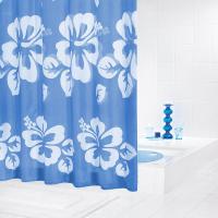 Штора для ванной Ridder Flowerpower 42353 синяя фото в интернет-магазине «Wasser-Haus.ru»