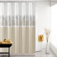 Штора для ванной Carnation Home Fashions Sky White/Beige 180х180 фото в интернет-магазине «Wasser-Haus.ru»