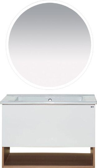 Мебель для ванной Misty Невада 75 подвесная, белая, вишня верона фото в интернет-магазине «Wasser-Haus.ru»