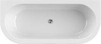 Акриловая ванна Cezares Slim SLIM WALL-180-80-60-NERO-SET 180x80 фото в интернет-магазине «Wasser-Haus.ru»