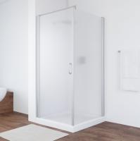 Душевой уголок Vegas Glass EP-Fis 90 07 10 L профиль матовый хром, стекло сатин фото в интернет-магазине «Wasser-Haus.ru»