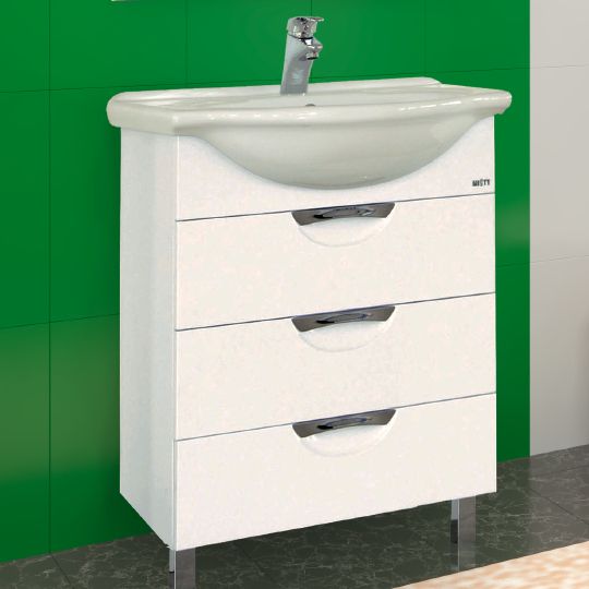 Мебель для ванной Misty Жасмин 65 белая эмаль фото в интернет-магазине «Wasser-Haus.ru»